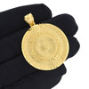 10k Gold Large Aztec Calendar Pendant