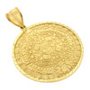 10k Gold Dome Style Aztec Calendar Pendant