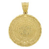 10k Gold Medium Dome Style Aztec Calendar Pendant