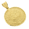10k Gold Medium Dome Style Aztec Calendar Pendant