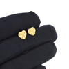 10k Gold Nugget Style Heart Shaped Earrings