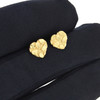 10k Gold Nugget Style Heart Shaped Earrings