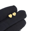 10k Gold Nugget Heart Shaped Earrings