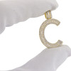 .925 Silver Baguette Letter C Pendant