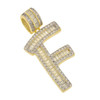 .925 Silver Baguette Letter F Pendant