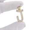 .925 Silver Baguette Letter J Pendant