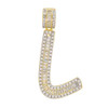 .925 Silver Baguette Letter L Pendant