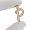 .925 Silver Baguette Letter P Pendant