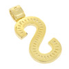 .925 Silver Baguette Letter S Pendant