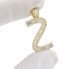 .925 Silver Baguette Letter Z Pendant