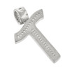 Rhodium Finish .925 Silver Baguette Letter T Pendant
