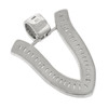 Rhodium Finish .925 Silver Baguette Letter V Pendant