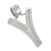 Rhodium Finish .925 Silver Baguette Letter Y Pendant