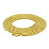 Men's Hollow 10k Yellow Gold 3mm Wide Franco Chain Necklace Hip Hop Thin Design