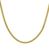 Men's Hollow 10k Yellow Gold 3mm Wide Franco Chain Necklace Hip Hop Thin Design