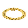 Gold Plated 316L Stainless Steel 12mm Cuban Link Bracelet