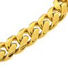 Gold Plated 316L Stainless Steel 12mm Cuban Link Bracelet