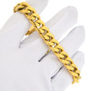 Gold Plated 316L Stainless Steel 12mm Cuban Link Bracelet
