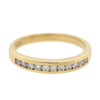 14K Gold Genuine Diamond Simple Wedding Band