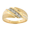 14K Gold Genuine Diamond Mens Modern Band