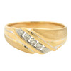 14K Gold Genuine Diamond Mens Modern Band