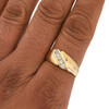 14K Gold Genuine Diamond Mens Modern Band