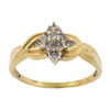 10K Gold Genuine Diamond Cluster Style With Accents Ring