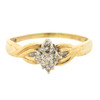 10K Gold Genuine Diamond Cluster Style With Accents Ring