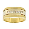 14K Gold Genuine Diamond Modern Boxy Style Band