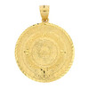 10k Gold XL Aztec Calendar Pendant