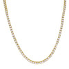 Gold Finish 0.925 Silver 1 Row Tennis Chain; Varies