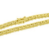 Gold Finish 0.925 Silver 4mm Iced 1 Row Tennis Chain; Varies