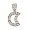 18k Gold Half Moon Pendant