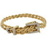 Solid 14k Gold Diamond Belt Style Bracelet