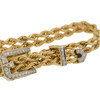 Solid 14k Gold Diamond Belt Style Bracelet