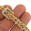 Solid 14k Gold Diamond Belt Style Bracelet