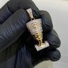 10k Gold Diamond Egyptian Nefertiti Pendant