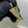 10k Gold Diamond Egyptian Nefertiti Pendant