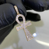 10k Gold Diamond Small Ankh Pendant