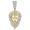 10k Gold Diamond Hip Hop Lion Pendant