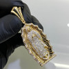 10k Gold Diamond Iced Virgin Mary Pendant