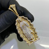 10k Gold Diamond Iced Virgin Mary Pendant