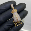 10k Gold Diamond Dripping Money Bag Pendant