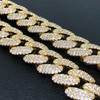 Gold Plated Brass Iced Cuban  Chain