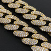 Gold Plated Brass Iced Cuban  Chain