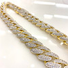 Gold Plated Brass Iced Pave Cuban Chain