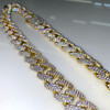 Gold Plated Brass Iced Pave Cuban Chain