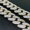 Gold Plated Brass Iced Pave Cuban Chain