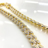 Gold Plated Brass Baguette Cuban Chain