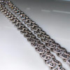 White Gold Plated Brass Iced Baguette Cuban Chain